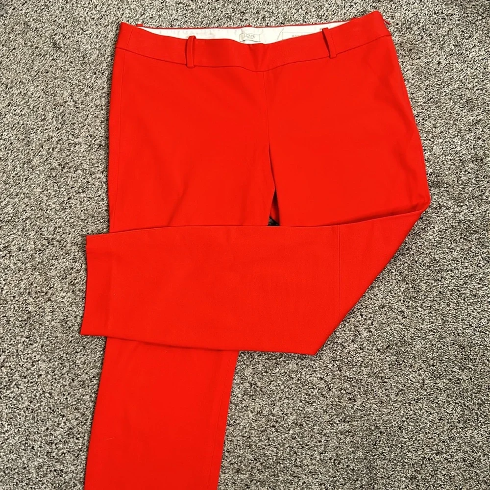 J crew stretch Minnie red pants size 12 holday  Valentine's  Christmas